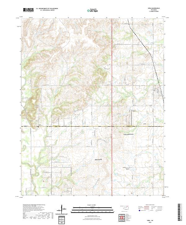 US Topo 7.5-minute map for Vera OK