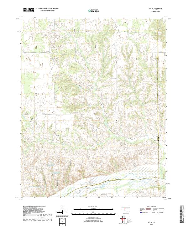 US Topo 7.5-minute map for Vici SW OK