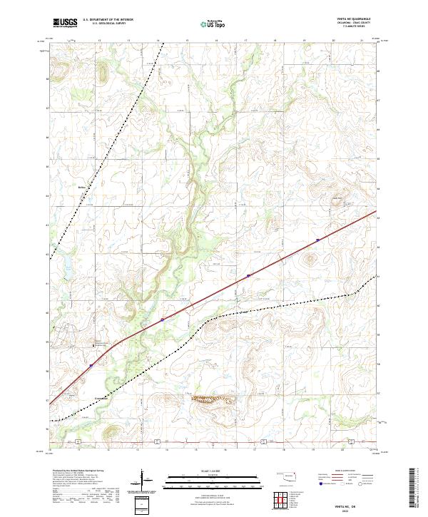 US Topo 7.5-minute map for Vinita NE OK