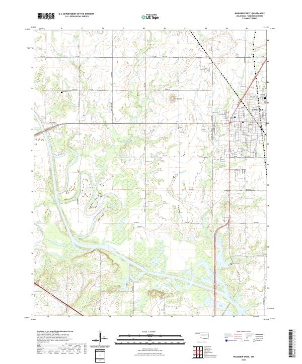 US Topo 7.5-minute map for Wagoner West OK