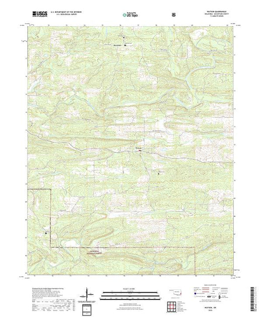 US Topo 7.5-minute map for Watson OK – American Map Store