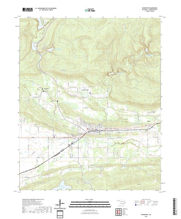 US Topo 7.5-minute map for Wilburton OK