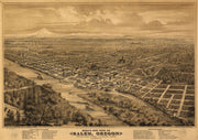 Bird's Eye View of Salem, Oregon - 1876