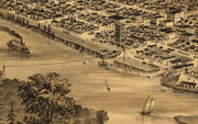 Bird's Eye View of Salem, Oregon - 1876
