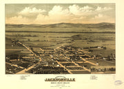 Bird's Eye View of Jacksonville & The Rogue River Valley, OR. - 1883