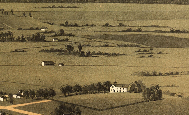 Bird's Eye View of Jacksonville & The Rogue River Valley, OR. - 1883