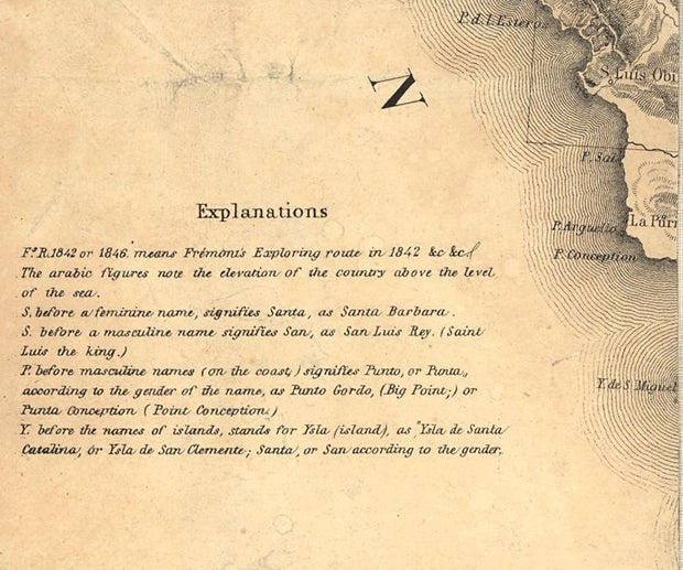 Map of Oregon and Upper California, 1848
