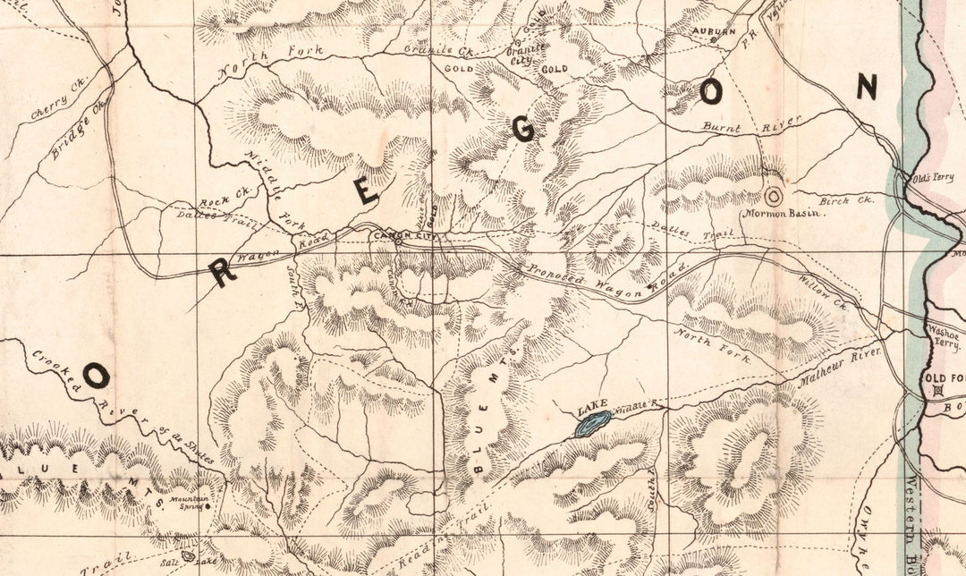 Map of the Mining Sections of Idaho &amp; Oregon, 1864