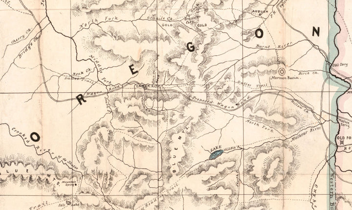 Map of the Mining Sections of Idaho &amp; Oregon, 1864