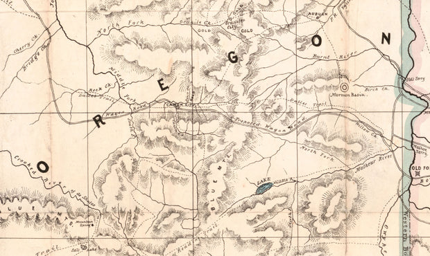 Map of the Mining Sections of Idaho & Oregon, 1864