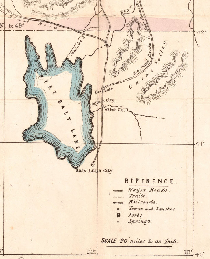 Map of the Mining Sections of Idaho &amp; Oregon, 1864