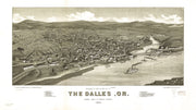 Bird's Eye View of The Dalles, OR. - 1884