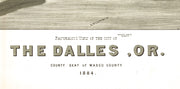 Bird's Eye View of The Dalles, OR. - 1884
