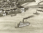 Bird's Eye View of The Dalles, OR. - 1884