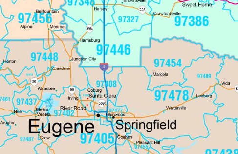 Color Cast Style Wall Map of Oregon