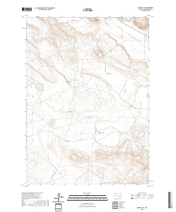 US Topo 7.5-minute map for Adobe Flat OR