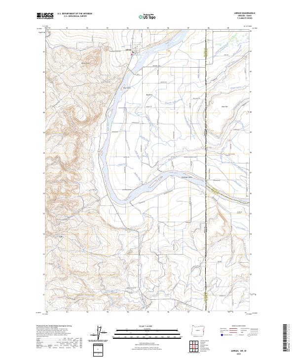 US Topo 7.5-minute map for Adrian ORID