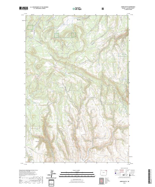 US Topo 7.5-minute map for Akers Butte OR