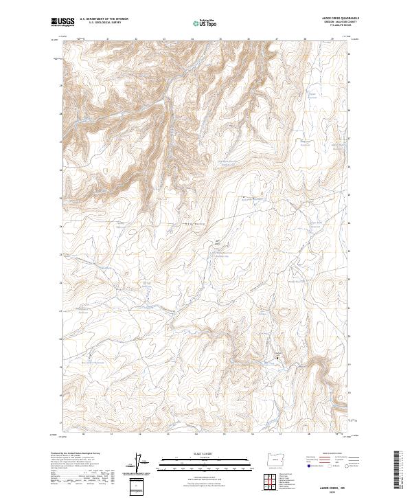 US Topo 7.5-minute map for Alder Creek OR