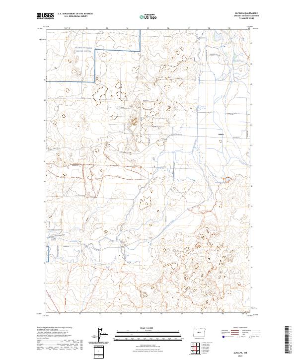 US Topo 7.5-minute map for Alfalfa OR