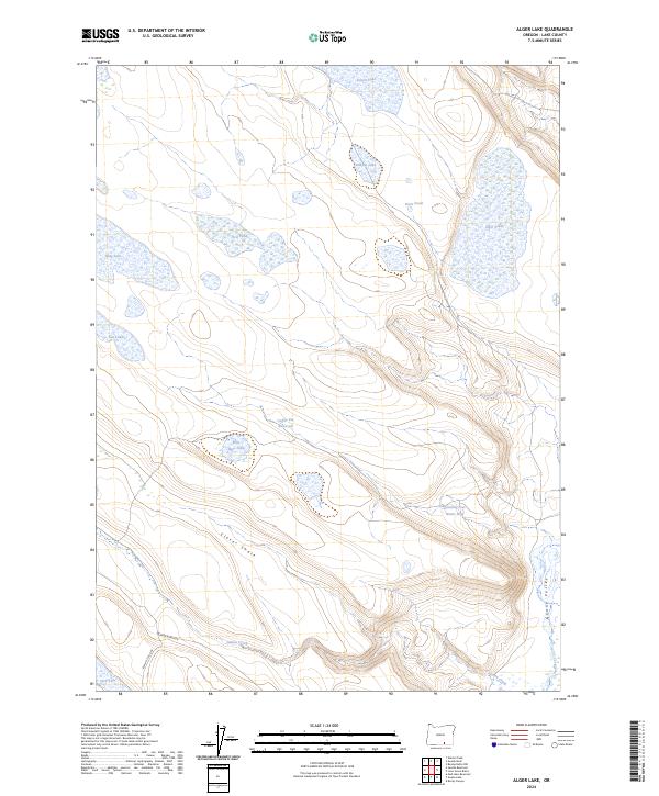US Topo 7.5-minute map for Alger Lake OR