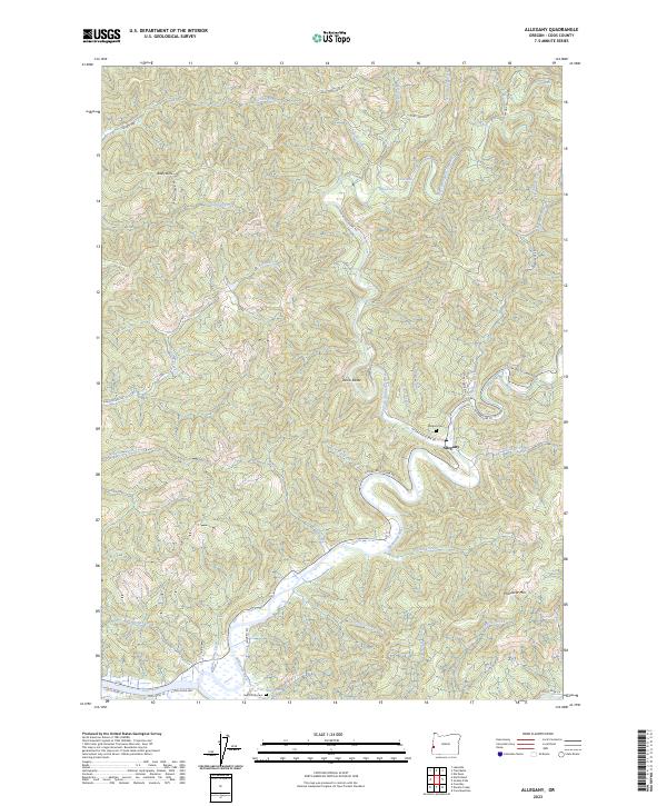 US Topo 7.5-minute map for Allegany OR