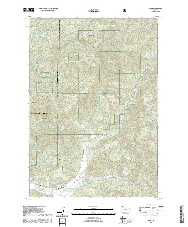 US Topo 7.5-minute map for Alsea OR
