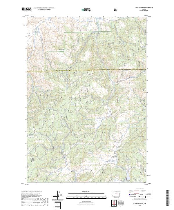 US Topo 7.5-minute map for Alsup Mountain OR