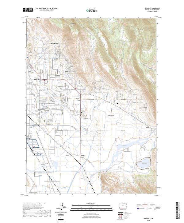 US Topo 7.5-minute map for Altamont OR