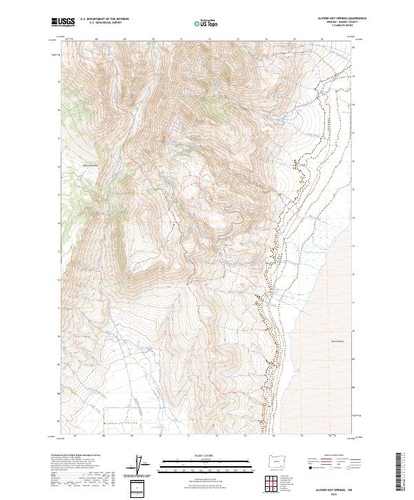 US Topo 7.5-minute map for Alvord Hot Springs OR