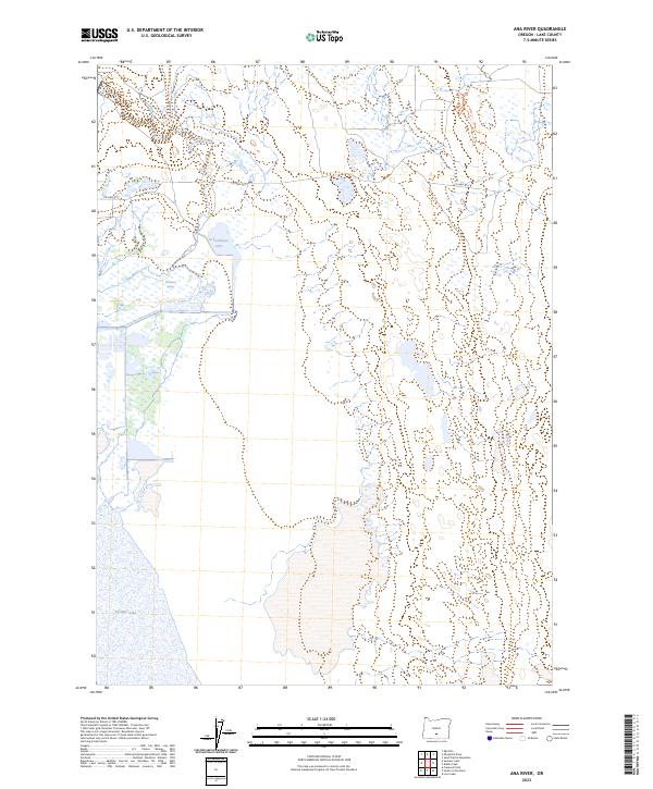 US Topo 7.5-minute map for Ana River OR