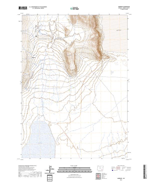 US Topo 7.5-minute map for Andrews OR