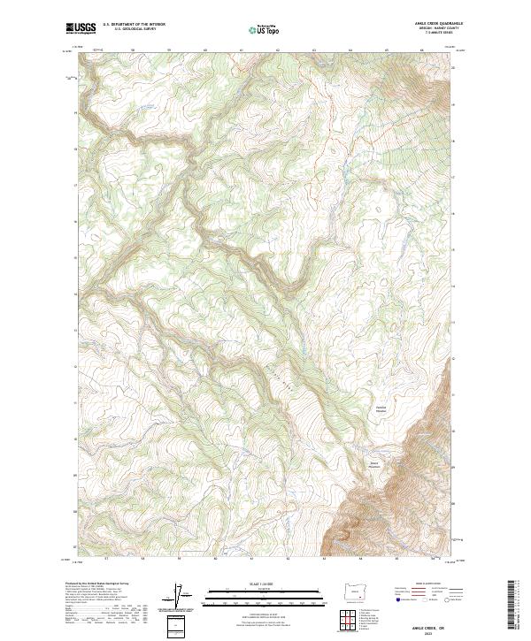 US Topo 7.5-minute map for Ankle Creek OR