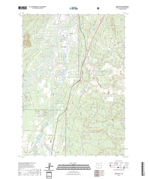 US Topo 7.5-minute map for Anns Butte OR