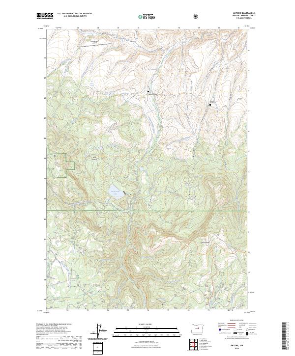 US Topo 7.5-minute map for Antone OR