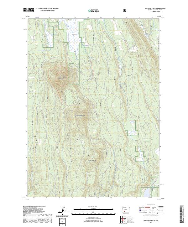 Applegate Bridge Map US Topo 7.5-minute map for Applegate Butte OR – American Map Store