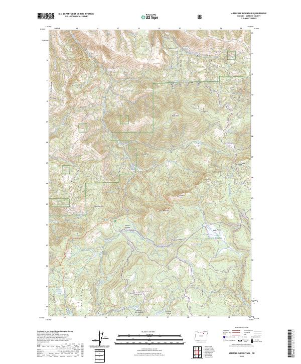 US Topo 7.5-minute map for Arbuckle Mountain OR