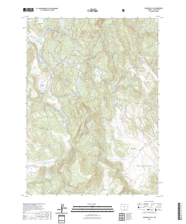 US Topo 7.5-minute map for Arkansas Flat OR