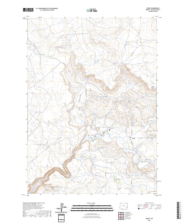 US Topo 7.5-minute map for Arock OR