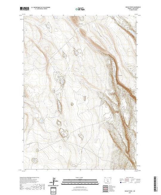 US Topo 7.5-minute map for Biscuit Point OR – American Map Store