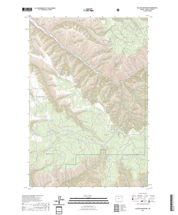 US Topo 7.5-minute map for Blalock Mountain OR