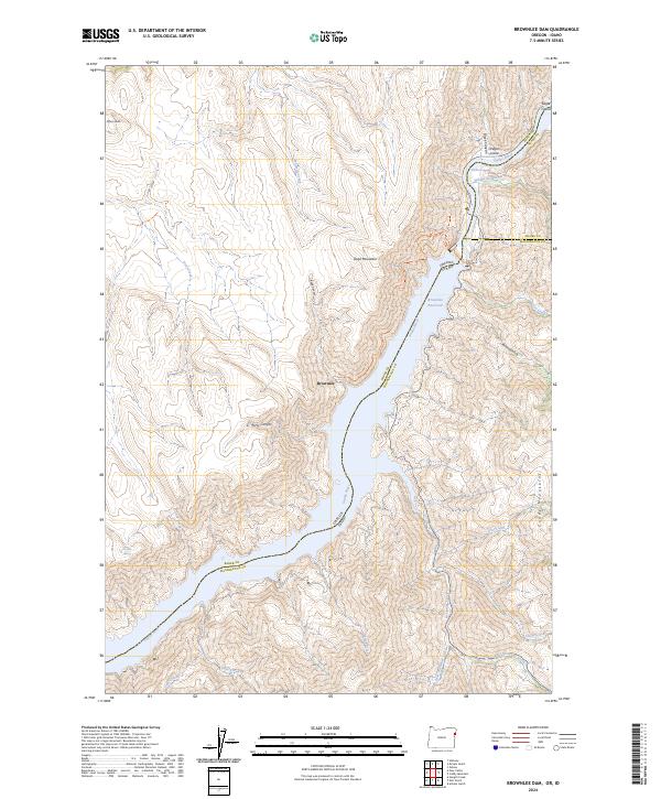 US Topo 7.5-minute map for Brownlee Dam ORID