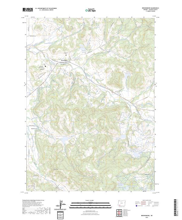 US Topo 7.5-minute map for Brownsboro OR
