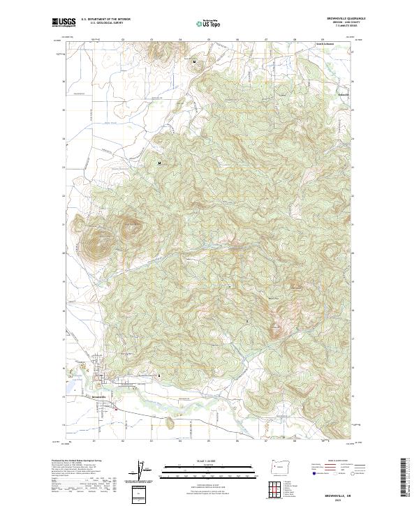 US Topo 7.5-minute map for Brownsville OR