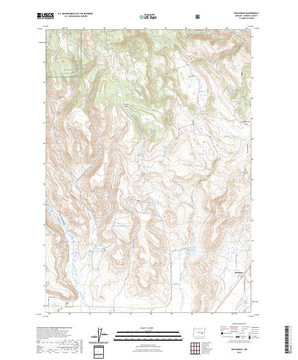 US Topo 7.5-minute map for Buchanan OR