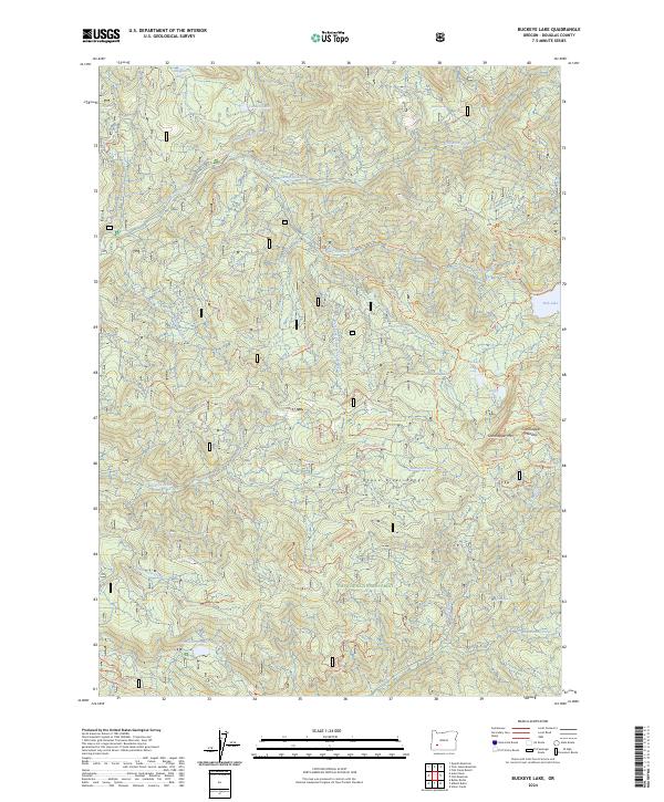 US Topo 7.5-minute map for Buckeye Lake OR