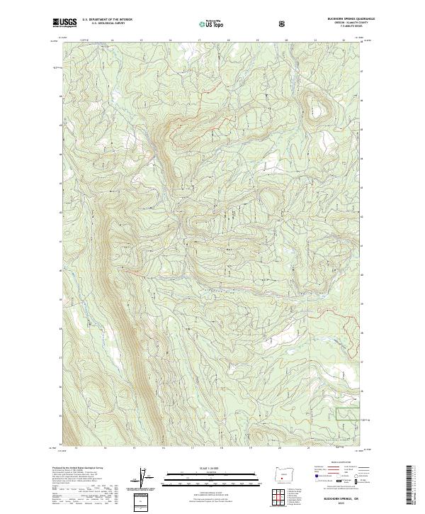 US Topo 7.5-minute map for Buckhorn Springs OR