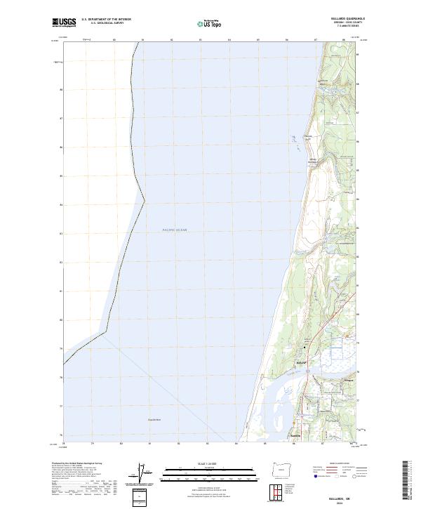US Topo 7.5-minute map for Bullards OR