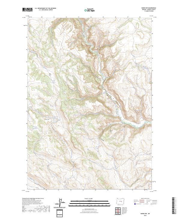 US Topo 7.5-minute map for Burns NW OR