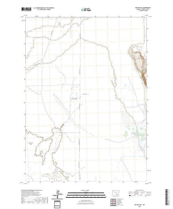 US Topo 7.5-minute map for Butler Hill OR